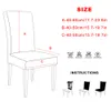 Linge 1/2/4 / 6pcs Couvre-chaise Home Spandex Stretch Elastic Hlebcovers Chair Covers for Kitchen Dining Roard Mariage Banquet Maison