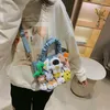 Akşam Çantaları Sevimli Bebek Çantaları Kızlar İçin 2023 Trendi Yumuşak Denim Gündelik Tote Çanta Komik Moda Kadın Omuz Yaz Karikatür Crossbody