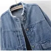 Vestes pour femmes 2023 printemps automne poilu bord col montant Denim manteau femme lâche coréen Vintage à manches longues jean veste femmes H2795