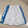 Classic Retro Mesh 1992 All-Star Basketball Shorts Movie Hip Pop Ademend Gym Training Beach Pant Joggingbroek North Carolina College Sport Kort Blauw