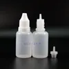 20 ML 100 Pcs Flacons compte-gouttes en plastique LDPE de haute qualité avec bouchons inviolables Conseils Safe e Cig Squeezable Bottle mamelon mince Pixdx