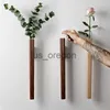 VASES NORDIC MINIMALISM SOLID WOOD WALL VASE HYDROPONIC FLOWER PLINT POT BOTTLE CHISHNES TRADICIANGY ZEN VASES HOME WALL DECORATION X0630