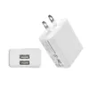 5V 2A Dual USB Chargeurs muraux rapides Certifié UL FCC US EU Plug Charger 10W Adaptateur secteur ignifuge pour Samsung IPhone LG Chargeur mural rapide pour téléphone portable