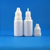 100 ensembles / lot 15 ml bouteilles de compte-gouttes en plastique blanc longue