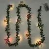 Fiori decorativi che si illuminano al buio pianta artificiale edera vite con luci a farfalla a LED per giardino/casa/prati Decor stringa 2 metri