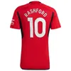 Rashford Mount Mainoo 23 24 25 Soccer Jerseys B. Fernandes Garnacho Hojlund 2023 2024 2025 Casemiro Amrabat Stone Roses Kit Kit Shirt Men Kids مجموعات الجوارب