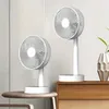 1pc uppladdningsbar USB -oscillationsfläkt 3600mAh/8 '' 4 Hastigheter Mini Office Portable Table Fan Summer Cooling Adorable Super Mute Bedroom Electric Fan