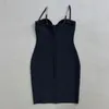 Sexig Deep V Women Lady Black One Piece Dress Summer Party Club Blingbling Rhinestone Mini Dresses MST0320