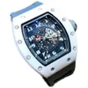R I C H A R D Luxury Mechanics Men Sport Wristwatch Watches Watch Date White Designer Ceramic Watches Leisure Personlig automatisk mekanisk kalendermodeband