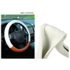 Coprivolante Coprivolante Pelle Bianco E Marrone Patchwork Auto Car Universal