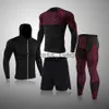 Trainingspakken voor heren Sportbroeken voor heren Trainingskleding Workout Jogging Sportset Running Rashguard Trainingspak Compressie Sportkleding Pakken voor heren x0627