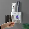 Presse-dentifrice automatique mural, distributeur de dentifrice, porte-brosse à dents magnétique, support de dentifrice, accessoires de salle de bains