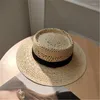 Berretti 202306-2509100 Classic Summer Paper Grass Light Traspirante Protezione solare Ombra Fedora Cap Uomo Donna Leisure Panama Jazz Hat