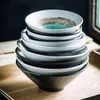 Bowls Japanese Creative Tableware Ceramic Rice Soup Bowl Commercial Bamboo Hat Ramen Household Large Dinner Ware 1PC