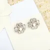 Fashion Diamond Earring Designer Sieraden Stud C Letter 18K Goud Vrouwen Huwelijksgeschenken