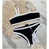 Damen-Bademode, metallisches Highwaist-Bikini-Set, klassisch, für Damen, schnelle Lieferung, Bekleidung, Damenbekleidung Dhi7J