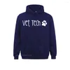 Moletom Masculino Vet Tech Engraçado Bonito Veterinário Formatura Hoodie Hip Hop Casual Manga Longa Camisas Camisola Para Roupas Adultos Outono