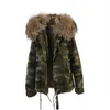 Femmes Fourrure Faux Mode Dames De Luxe De Haute Qualité Vrai Col Manteau Avec Capuche Chaud Veste D'hiver Doublure Parka Long Top Drop Deliv Dhlni