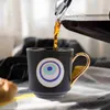 Tazze Caffè Tazza in ceramica Tazza Eye Mugsespresso Contenitore per bevande Bevande Evil Set Tazze in gres Grande decorativo Morning Turkish J230627