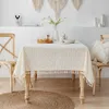 Linens Korean Style Small Daisy Cotton Floral Tablecloth,tea Table Decoration,rectangle Table Cover for Kitchen Wedding Dining Room