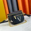 Fashion Mini Bumbag Belt bröstväska Luxurys Womens Tote M82335 M82208 Handväska Koppling Midjeväska Mens Fanny Pack Designer Två axelband Kedja City Crossbody Väskor