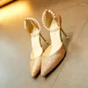 Dress Shoes Women Fashion Gold Silver Sequins Pumps High Heel Party Wedding Woman Elegant Pointed Toe