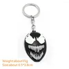 Chaveiros Figura do Filme Venom Chaveiro Máscara Pingente Chaveiro Esmalte Correntes de Metal Llaveros Para Fãs Titular