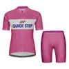 Ensembles de maillots de cyclisme Ensemble de maillots de cyclisme pour femmes de l'équipe belge Soudal Quick Step Cuissard à bretelles Costume Vêtements de vélo VTT Descente Kits de vélo de route Vêtements 230626