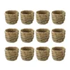 Towel Rings 12pcs Rustic Style Party Wedding Round Table Decoration Woven Napkin Ring Set Dinner 230627