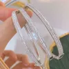 Xinfly Vintage 1.2ct. t.w. Bracelet jonc diamants naturels en or blanc 18 ct