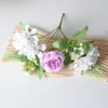 Decorative Flowers 5 Artificial Bouquets Of Peonies Wedding Home Pography Decoration Small Handlebars Rose
