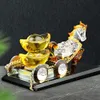 Oggetti decorativi Figurine Squisito Zodiaco Cavallo Tesoro Ornamenti di cristallo Figurine Scrivania Auto Accessori per la decorazione della casa Fermacarte Regalo artigianale Fengshui