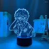 Nattljus Tokyo Revengers Anime 3D Lamp LED -ljus för sovrumsdekoration Birthday Gift Manga Gadegets