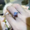 خواتم العنقودية D اللون VVS1Moissanite AU750 خاتم من الذهب الأبيض والماس اجتاز اختبار قطع مجوهرات للزوجين مثالية