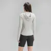 Yoga Jacket Womens Sports Hoodie High Elastic Zipper Coat Slim Fit Running Gym Clothes Casure Cardigan Hot Sale0594