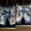 grife Clássico Fashion Man shorts Jeans Hip Hop Rock Moto Mens Design Casual Jeans Rasgados Jeans Skinny Distressed Biker 9828-11