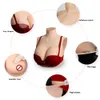 Silicone peitoral colar alto seios falsos realistas B-g copo Formulários falsos de peito para crossdresser drag queen cosplay