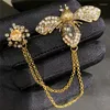 Broschen Vintage niedliche Kristallperle Tierbienenschmuck für Frauen