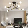 Chandeliers Modern LED Chandelier Black E27 Edison Bulbs Indoor Light Fixtures For Restaurant Kitchen Bedroom Living Room Lamp