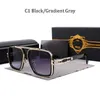 Originele hoogwaardige zonnebril Men Vintage Pilot Square Dames Sun Glasses Fashion Designer Shades Luxe Golden Frame UV Gradiënt LXNEVO dita AGP