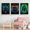 Gamepad bunte Punk Leinwand Malerei Neon Gamer Controller Kunst Bild cool Gaming Wandkunst Bild für Wohnzimmer Home Decor Zimmer dekorative Malerei Cuadro w01