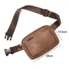 Waist Bags Women Chest Bag Buckle Adjustable Shoulder Strap Fanny Pack High Capacity Zipper Closure Messenger Faux Leather Belt