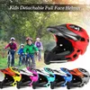 Cykelhjälmar LIXADA 14 VENTER Full ansiktshjälm Kids Detachab Helmets Cykling utomhus sportsäkerhetshjälm för barn skateboard rolr hkd230626