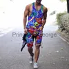 Men's Tracksuits 2022 Fashion Men's Tank Top TShirt Shorts Casual 3D Brand Daily Life Print Outdoor Fitness Mans Vest Jog 2 Piece Suit S4XL x0627