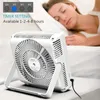 8in/21cm Desk Fan With Timer, USB Operated, 5 Speeds Powerful Wind, Quiet Operation For Personal Office, Portable Table Flat Box Fan For Office RV, Travel Camping