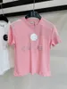 T-shirt da donna Designer Estate Nuovo stile Casual Versatile Temperamento Età ridotta Fatto a mano Con perline Contrasto Girocollo Manica corta IVE