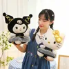 Anime nuovi prodotti carino gonna nera Kuromi peluche Black gold pink cat doll giochi per bambini compagni di giochi regali di festa ornamenti per la stanza all'ingrosso