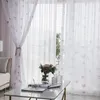 Curtain Butterfly Tulle Window Screening For Living Room Bedroom Kitchen Curtains Printed Sheer Voile Drapes Blinds