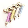 Colorful Zinc Alloy Pipes Portable Removable Herb Tobacco Filter Silver Screen Spoon Cap Cover Bowl Handpipes Bubbler Decoration Hand Smoking Cigarette Holder DHL