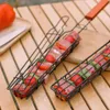 BBQ Grills Portable Grilling Basket Stainless Steel Nonstick Barbecue Grill Tools Mesh for Meat Hamburger 230627